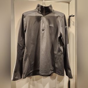 Audi Under Armour Lg 1/4 Zip Gray/White Loose Fit Men's